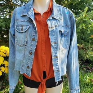 Cut off denim jacket